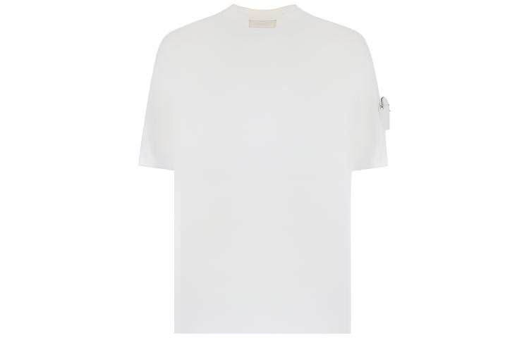 PRADA PRADA T Shirts Men's White Crew Neck Moderate Straight Fit