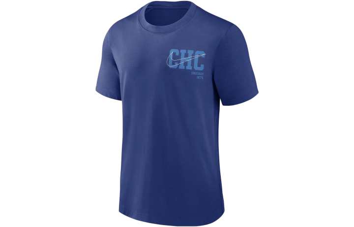 Nike Nike T Shirts Men's Blue Crew Neck Moderate Straight Fit