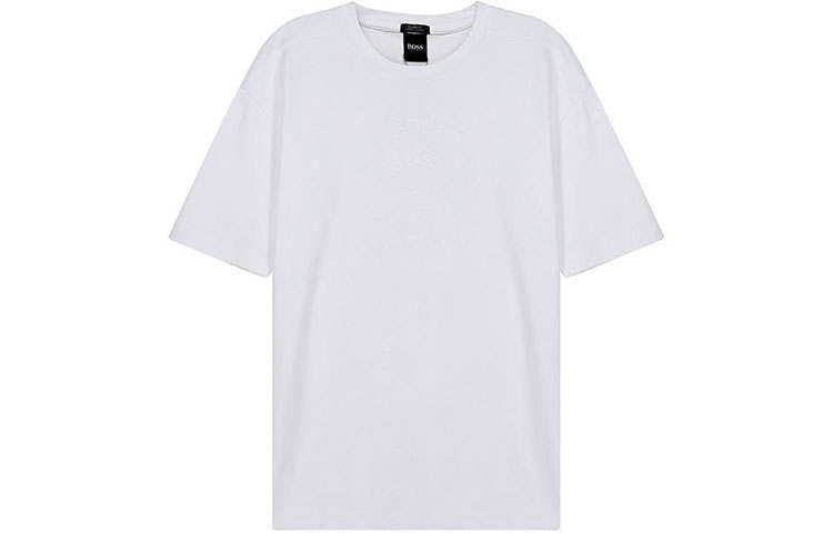 HUGO BOSS T Shirts Men's White Crew Neck Moderate Straight Fit