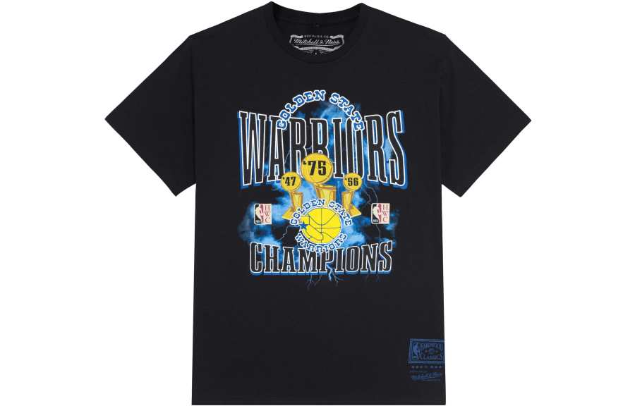 Mitchell Ness SS22 T Shirt Golden State Warriors Unisex Black