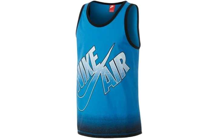 Nike Nike T Shirts Men's Blue Crew Neck Moderate Straight Fit