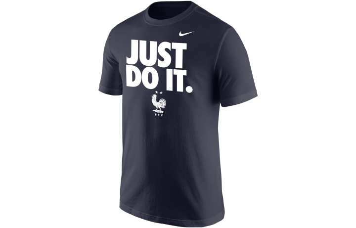 Nike Nike T Shirts Men's Blue Black Crew Neck Moderate Straight Fit