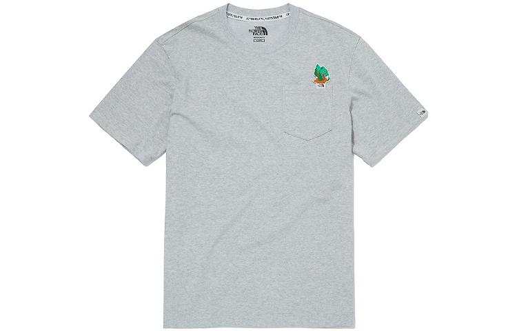 THE NORTH FACE T Shirts Unisex Gray Crew Neck Moderate Straight Fit