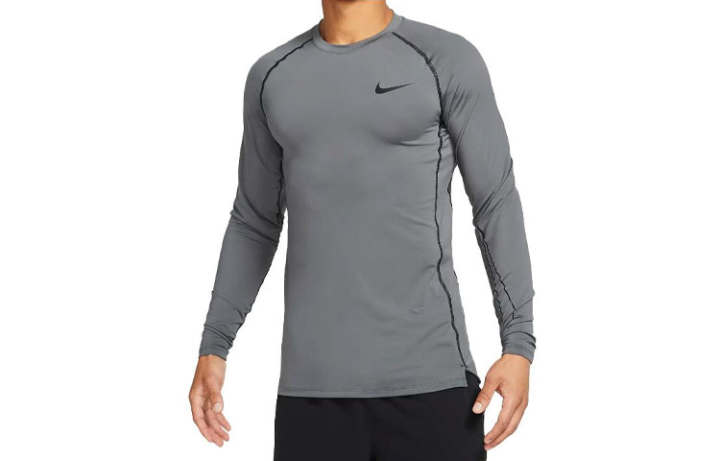 Nike Nike T Shirts Men's Iron Gray Crew Neck Moderate Straight Fit