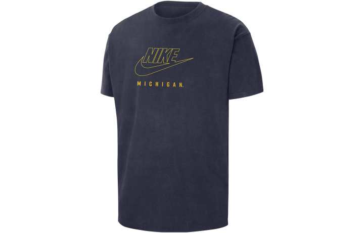 Nike Nike T Shirts Men's Navy Blue Crew Neck Moderate Straight Fit