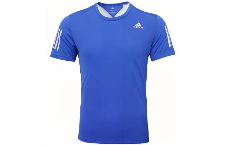 Adidas Adidas T Shirts Men's Collegiate Blue Crew Neck Moderate Straight Fit