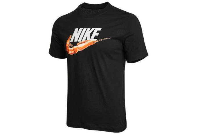 Nike Nike T Shirts Men's Black Crew Neck Moderate Straight Fit