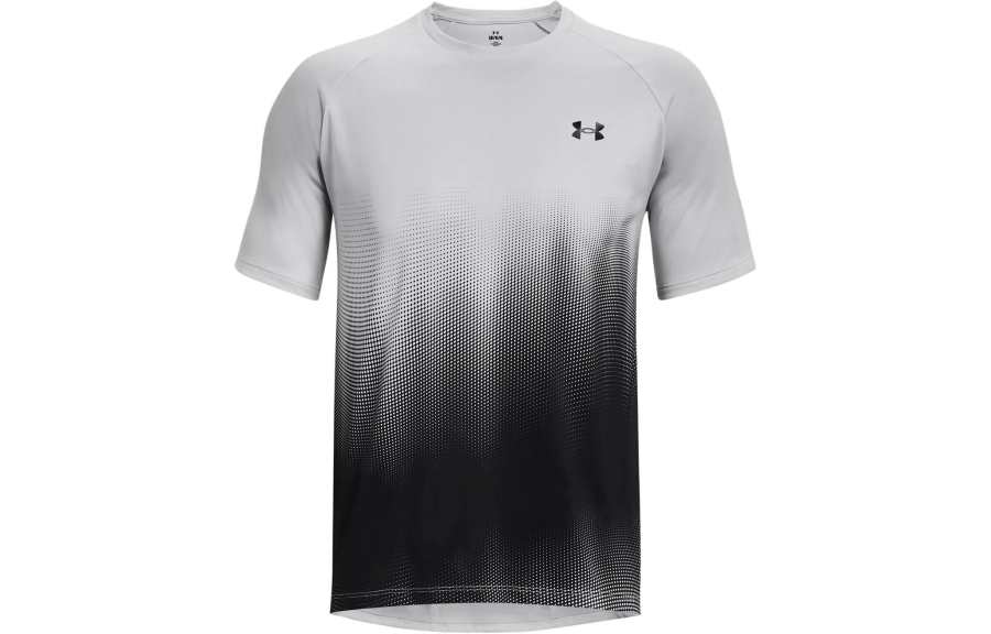 Under Armour T Shirts Men's Halo Gray Crew Neck Moderate Straight Fit