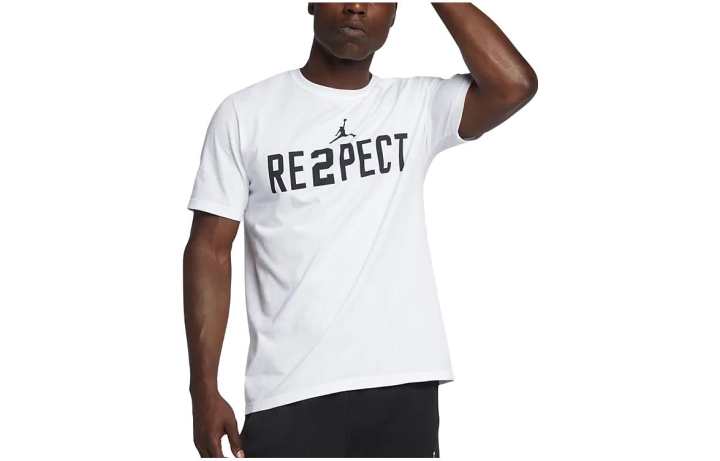 Jordan Jordan T Shirts Men's White Crew Neck Moderate Straight Fit