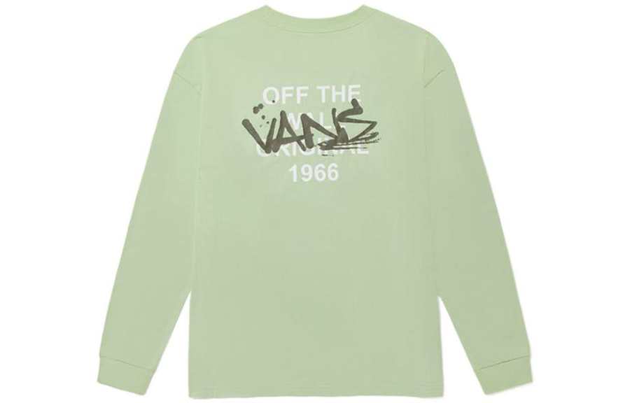Vans T Shirts Unisex Green Crew Neck Moderate Straight Fit