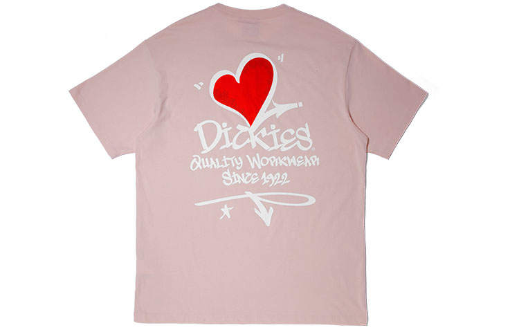 Dickies T Shirts Unisex Dirty Pink Crew Neck Moderate Straight Fit