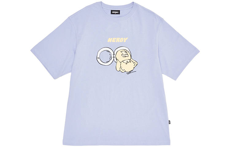 Nerdy T Shirts Unisex Sky Blue Crew Neck Moderate Straight Fit