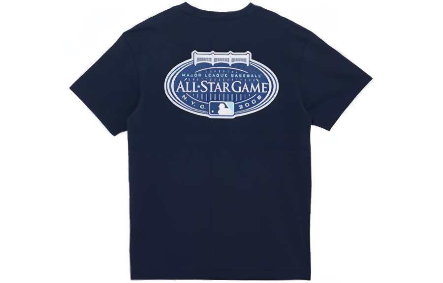 New Era SS22 Letter T Shirt Unisex Navy Blue