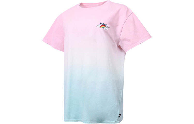 Vans T Shirts Unisex Pink Crew Neck Moderate Straight Fit
