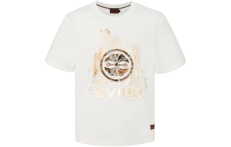 EVISU T Shirts Men's Crew Neck Moderate Straight Fit