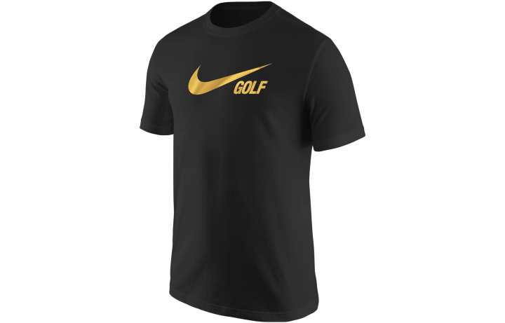 Nike Nike T Shirts Men's Black Crew Neck Moderate Straight Fit