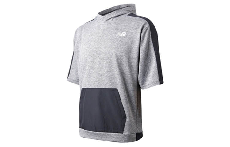 New Balance New Balance T Shirts Men's Gray Crew Neck Moderate Straight Fit