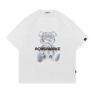 ACHS AWAKE T Shirts Unisex Crew Neck Moderate Straight Fit