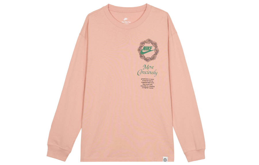 Nike Nike T Shirts Men's Pink Crew Neck Moderate Straight Fit