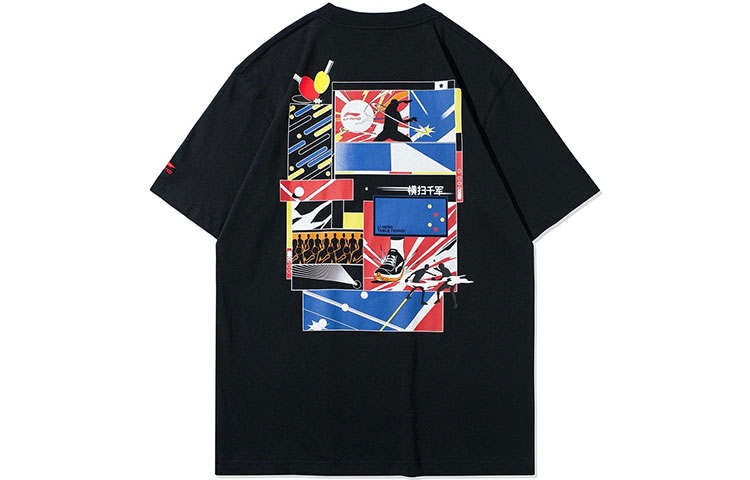 Li-Ning Li Ning Sports Trendy Collection T Shirt Men's Black
