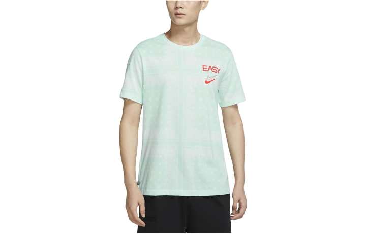 Nike Nike T Shirts Men's Mint Green Crew Neck Moderate Straight Fit