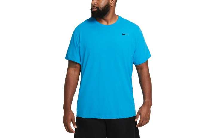 Nike Nike T Shirts Men's Dodger Blue Crew Neck Moderate Straight Fit