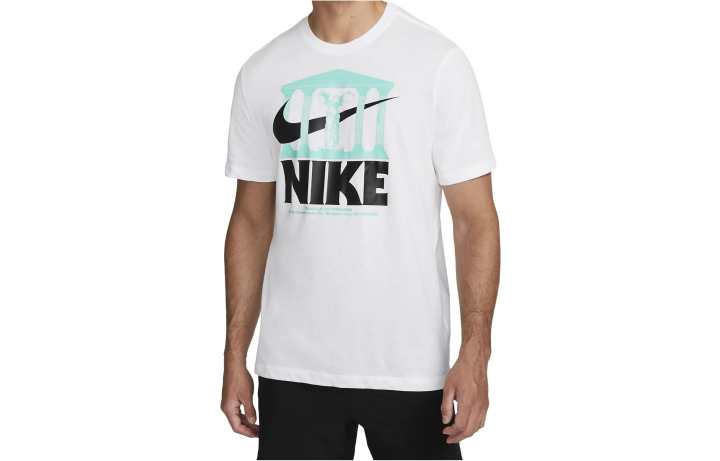 Nike Nike T Shirts Men's White Crew Neck Moderate Straight Fit