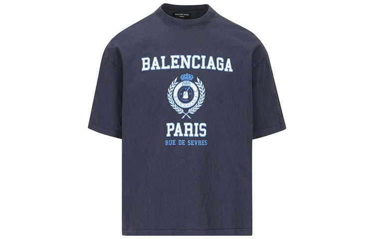 Balenciaga SS22 T Shirt Men's Dark Blue