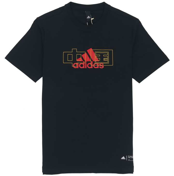 Adidas Adidas T Shirts Unisex Black Crew Neck Moderate Straight Fit