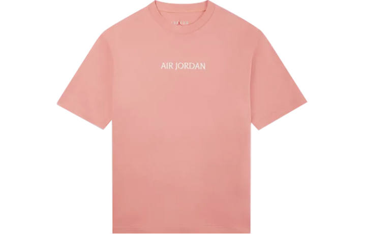 Jordan Jordan T Shirts Men's Salt Pink Crew Neck Moderate Straight Fit