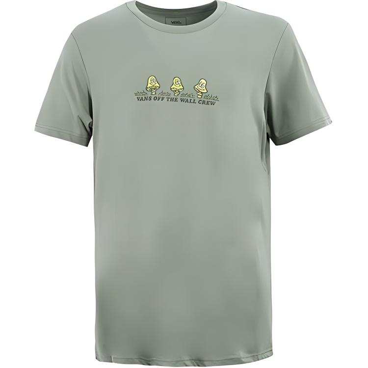 Vans T Shirts Unisex Green Crew Neck Moderate Straight Fit