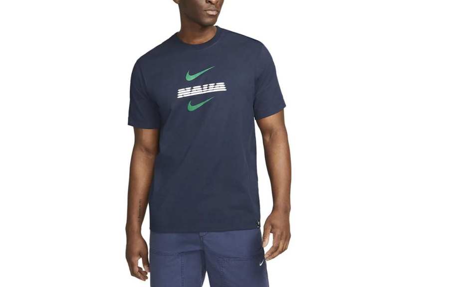 Nike Nike T Shirts Men's Obsidian Color Crew Neck Moderate Straight Fit
