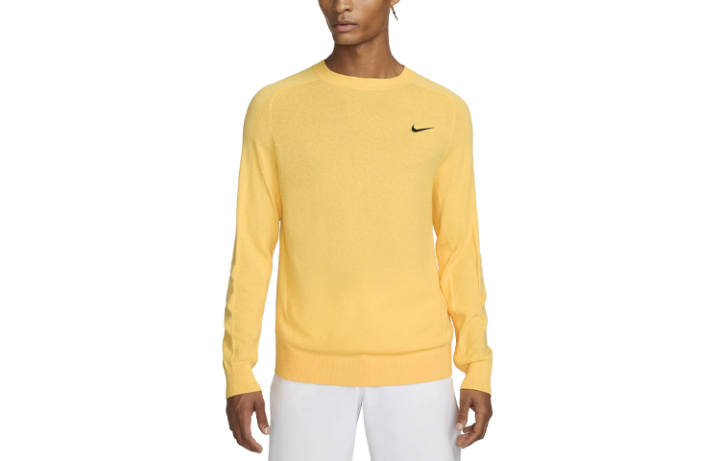 Nike Nike T Shirts Men's Yellow Crew Neck Moderate Straight Fit