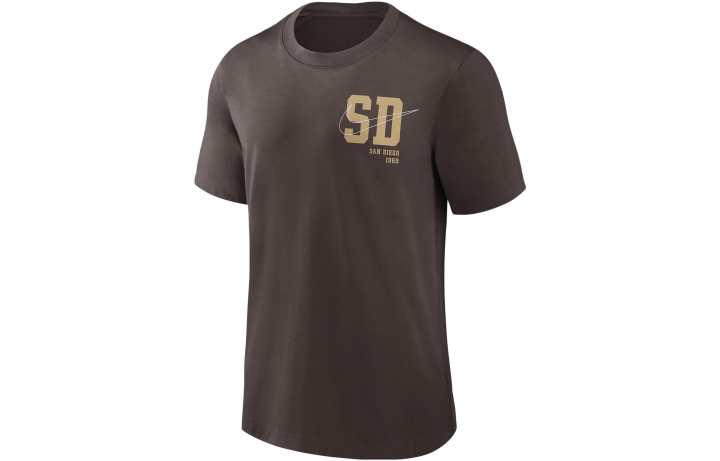 Nike Nike T Shirts Men's Brown Crew Neck Moderate Straight Fit