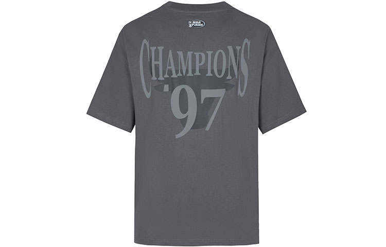 Mitchell Ness T Shirts Unisex Gray Crew Neck Moderate Straight Fit