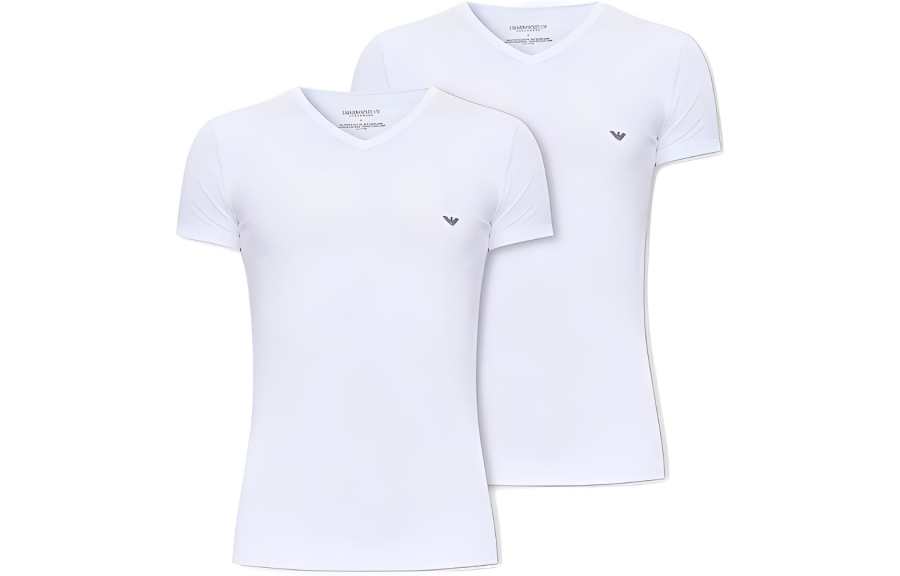 EMPORIO ARMANI SS23 T Shirt Men's 2 Pack White