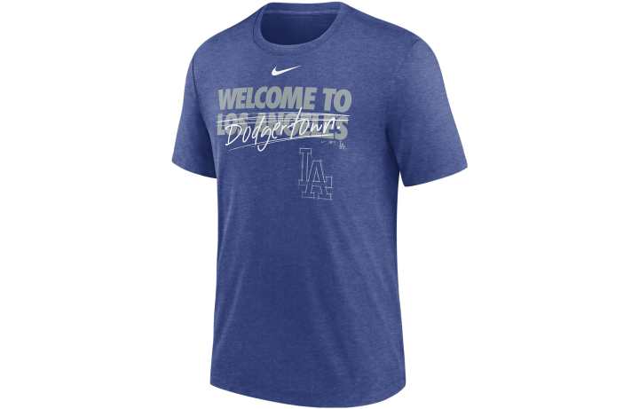 Nike Nike T Shirts Men's Blue Crew Neck Moderate Straight Fit