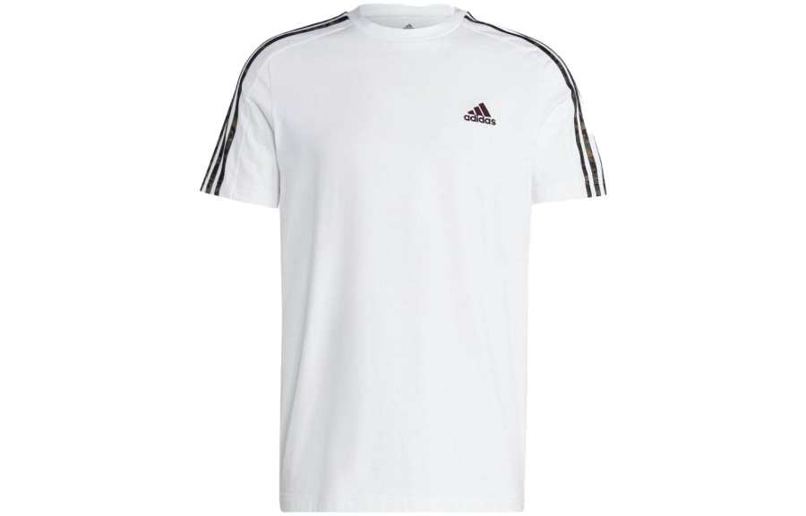 Adidas Adidas Essential T Shirts Men's White Crew Neck Moderate Straight Fit