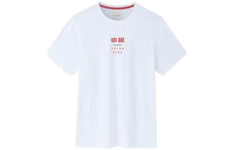 ANTA Variety Training Collection T Shirts Men's White Crew Neck Moderate Straight Fit