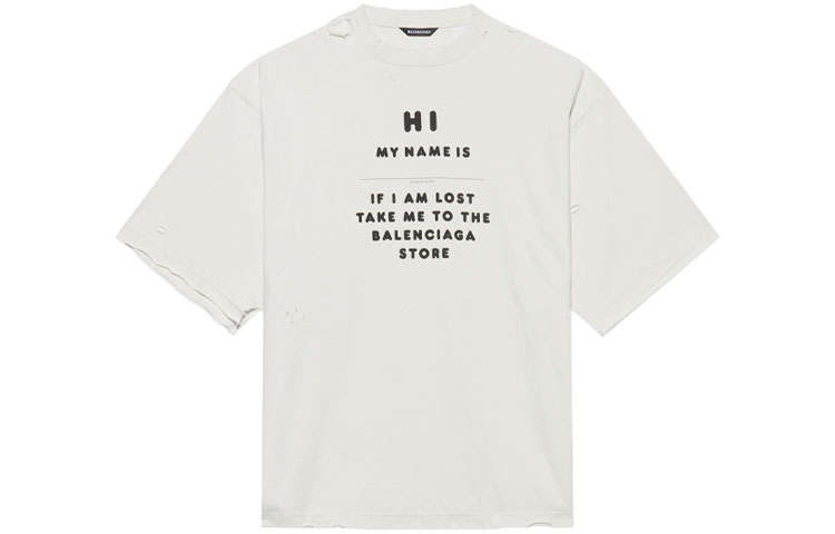 Balenciaga T Shirt Loose Fit Men's White