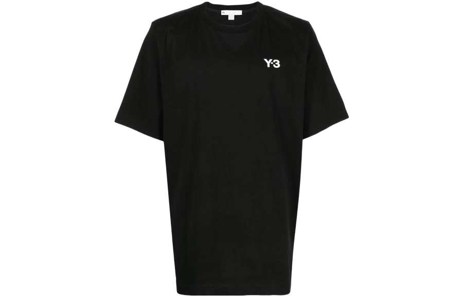 Y-3 Y 3 T Shirts Men's Black Crew Neck Moderate Straight Fit