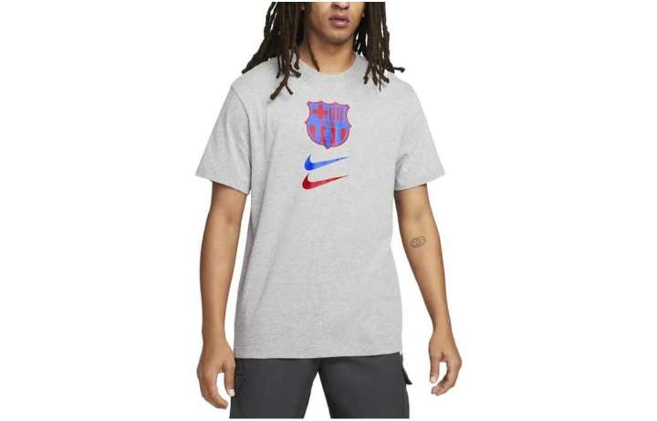 Nike Nike T Shirts Men's Dark Gray Crew Neck Moderate Straight Fit