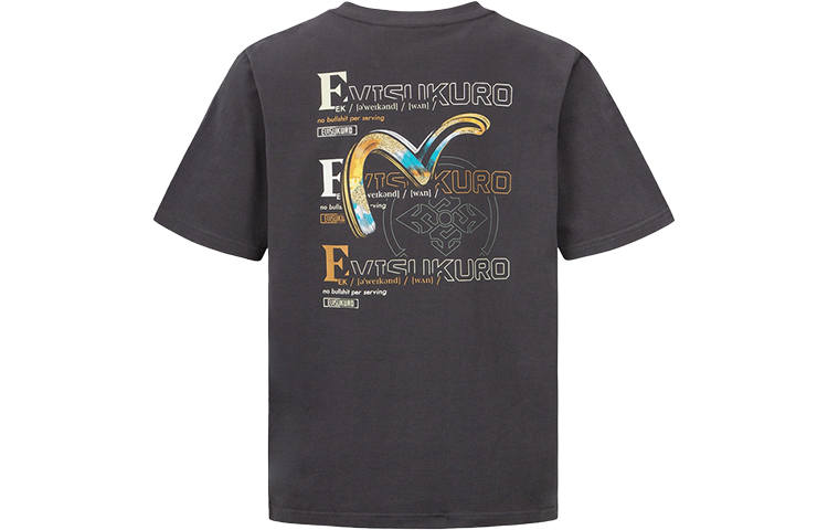 EVISU T Shirts Men's Crew Neck Moderate Straight Fit