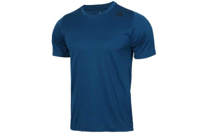 Adidas Adidas T Shirts Men's Blue Crew Neck Moderate Straight Fit