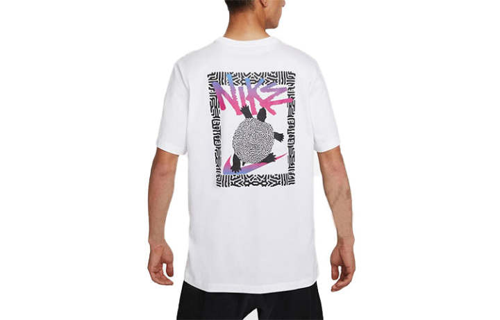 Nike Nike T Shirts Men's White Crew Neck Moderate Straight Fit