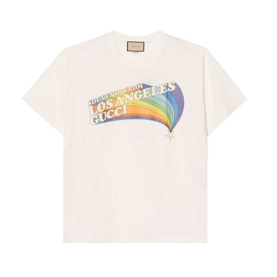 GUCCI 【Previous Season】Souvenir from Los Angeles-print T-shirt