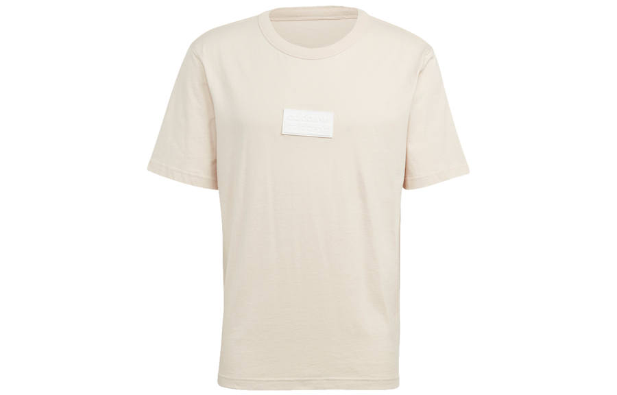 Adidas Originals R.Y.V T Shirts Men's Ecru Crew Neck Moderate Straight Fit