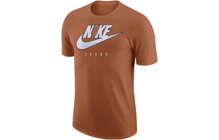 Nike Nike T Shirts Men's Orange Crew Neck Moderate Straight Fit