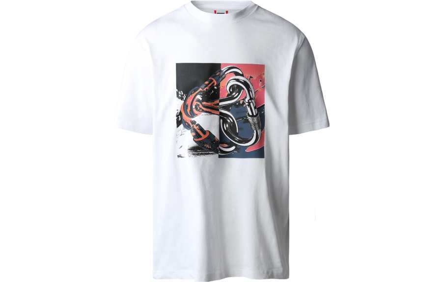 THE NORTH FACE T Shirts Men's White Crew Neck Moderate Straight Fit