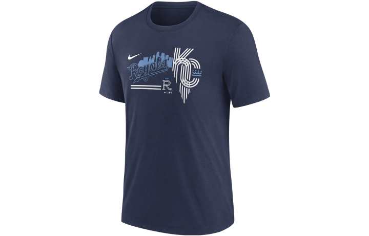 Nike Nike T Shirts Men's Blue Crew Neck Moderate Straight Fit